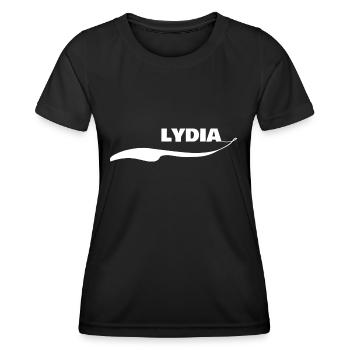Vorname Lydia - Frauen Funktions-T-Shirt - Schwarz - Vorne - AI Model Female 172 light (172cm)