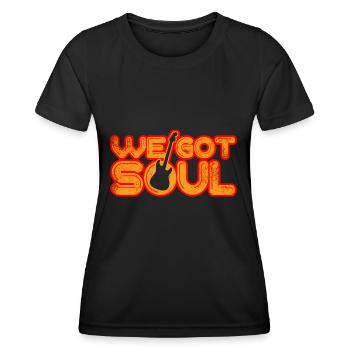 musique soul - T-shirt sport Femme - noir - Devant - AI Model Female 172 light (172cm)