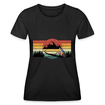 MTB - MTB - The mountain path - Women's Functional T-Shirt - black - Front - AI Model Female 172 light (172cm)