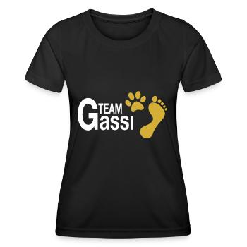 Team Gassi - Ich und mein Hund - Frauen Funktions-T-Shirt - Schwarz - Vorne - AI Model Female 172 light (172cm)