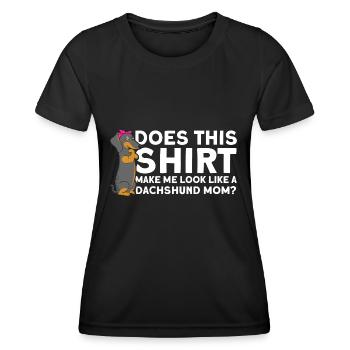 Dackel Dackel Dackel Mama Dackel Haustier - Frauen Funktions-T-Shirt - Schwarz - Vorne - AI Model Female 172 light (172cm)