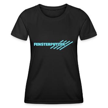 Cadeau pour lave-vitres - T-shirt sport Femme - noir - Devant - AI Model Female 172 light (172cm)