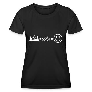 Mountain biking and the mountains, it's luck - Women's Functional T-Shirt - black - Front - AI Model Female 172 light (172cm)