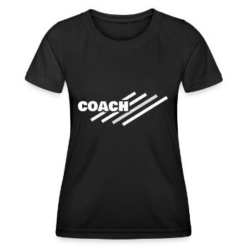 Coach als Arbeitsplatz - Frauen Funktions-T-Shirt - Schwarz - Vorne - AI Model Female 172 light (172cm)