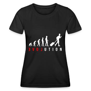 Evolution LOVE World Tour Girls Women Travel - Women's Functional T-Shirt - black - Front - AI Model Female 172 light (172cm)