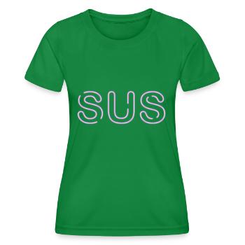 Sus - Youth Word - Women's Functional T-Shirt - kelly green - Front - AI Model Female 172 dark (172cm)
