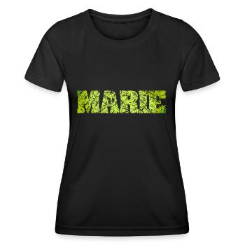 Marie Prénom féminin - T-shirt sport Femme - noir - Devant - AI Model Female 172 light (172cm)