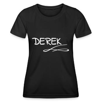 Vorname Derek - Frauen Funktions-T-Shirt - Schwarz - Vorne - AI Model Female 172 light (172cm)
