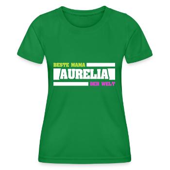 Mère Aurelia - T-shirt sport Femme - vert - Devant - AI Model Female 172 dark (172cm)