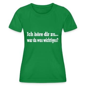 Bürohumor Lustige Sprüche - Frauen Funktions-T-Shirt - Kelly Green - Vorne - AI Model Female 172 dark (172cm)