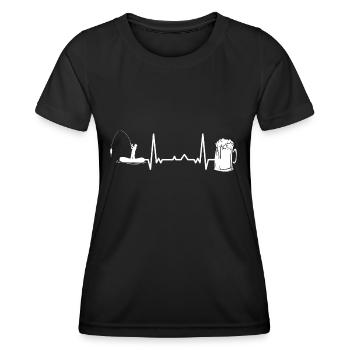 Pêche pêche - T-shirt sport Femme - noir - Devant - AI Model Female 172 light (172cm)