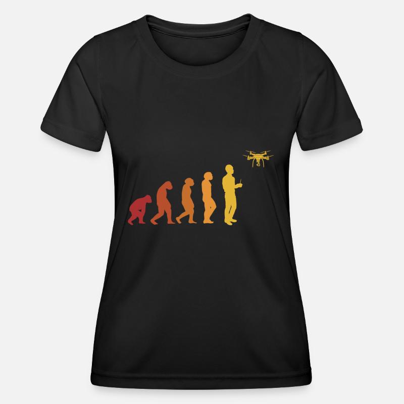 Evolution Drohne Drohnenpilot Evolution - Frauen Funktions-T-Shirt - Schwarz