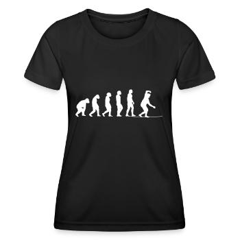 Slackline Cadeau Slackliner Tricklining - T-shirt sport Femme - noir - Devant - AI Model Female 172 light (172cm)