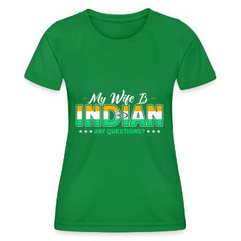 Inde Indian Roots Cadeau - T-shirt sport Femme - vert - Devant - AI Model Female 172 dark (172cm)