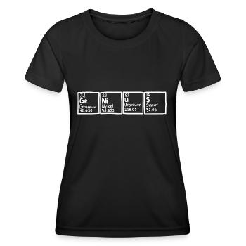 Genius Periodensystem Element - Frauen Funktions-T-Shirt - Schwarz - Vorne - AI Model Female 172 light (172cm)