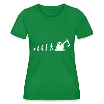 Evolution Exkavator silhouette cadeau pelle - T-shirt sport Femme - vert - Devant - AI Model Female 172 dark (172cm)