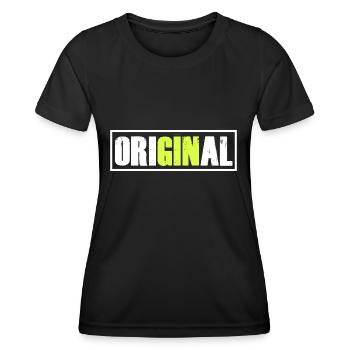 OriGINal GIN Liebhaber Gin - Frauen Funktions-T-Shirt - Schwarz - Vorne - AI Model Female 172 light (172cm)