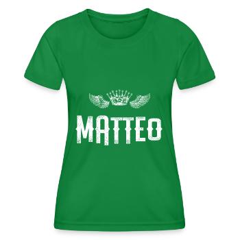 Matteo - Women's Functional T-Shirt - kelly green - Front - AI Model Female 172 dark (172cm)