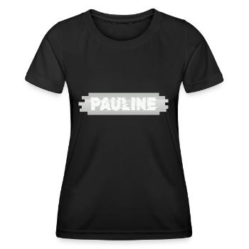 Cadeau pour Pauline - T-shirt sport Femme - noir - Devant - AI Model Female 172 light (172cm)