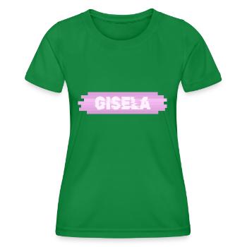 Gisela comme nom de femme - T-shirt sport Femme - vert - Devant - AI Model Female 172 dark (172cm)