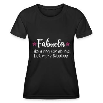 Fabuela Fabelhafte Abuela Spanische Oma - Frauen Funktions-T-Shirt - Schwarz - Vorne - AI Model Female 172 light (172cm)