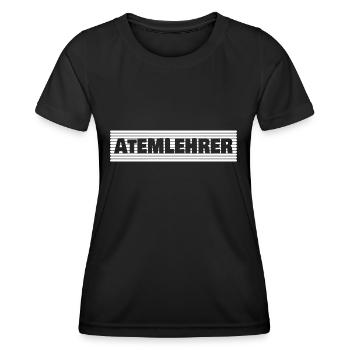 Instructeur de respiration - T-shirt sport Femme - noir - Devant - AI Model Female 172 light (172cm)