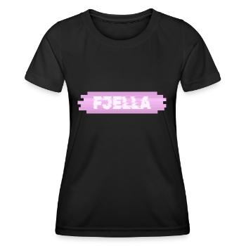 Nom de femme Fjella - T-shirt sport Femme - noir - Devant - AI Model Female 172 light (172cm)