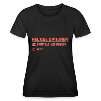 Cadeau pour robina - T-shirt sport Femme - noir - Devant - AI Model Female 172 light (172cm)