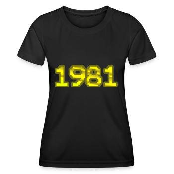 Nerd 1981 - T-shirt sport Femme - noir - Devant - AI Model Female 172 light (172cm)