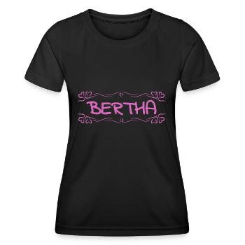 Nom Bertha - T-shirt sport Femme - noir - Devant - AI Model Female 172 light (172cm)