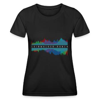 Skinwalker Ranch - Upside Down Spectral Topography - Women's Functional T-Shirt - black - Front - AI Model Female 172 light (172cm)