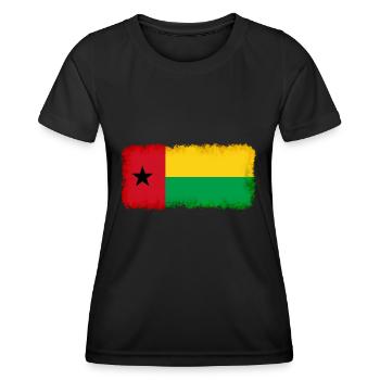 Guinée-Bissau - T-shirt sport Femme - noir - Devant - AI Model Female 172 light (172cm)