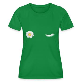 chamomile wink - Women's Functional T-Shirt - kelly green - Front - AI Model Female 172 dark (172cm)