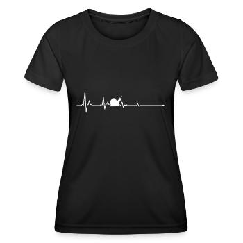 Escargot Heartbeat Animaux de la forêt Nature de la forêt - T-shirt sport Femme - noir - Devant - AI Model Female 172 light (172cm)