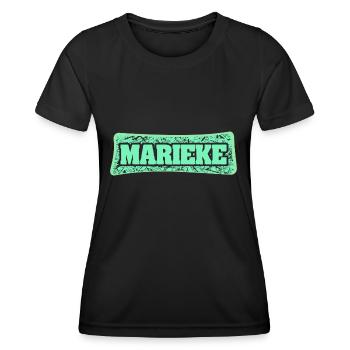 Geburtsname Marieke - Frauen Funktions-T-Shirt - Schwarz - Vorne - AI Model Female 172 light (172cm)