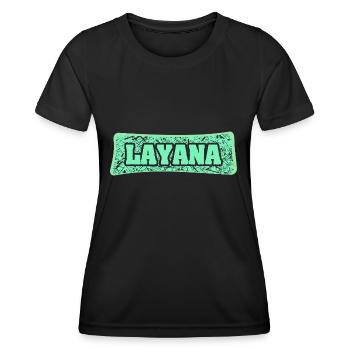 Layana als Geburtsname - Frauen Funktions-T-Shirt - Schwarz - Vorne - AI Model Female 172 light (172cm)