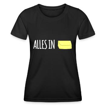 Alles in Butter - Frauen Funktions-T-Shirt - Schwarz - Vorne - AI Model Female 172 light (172cm)