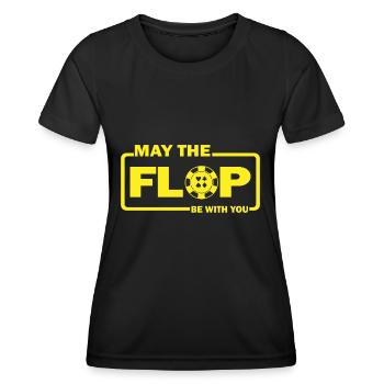 Que le flop soit avec vous poker de jeu de cartes - T-shirt sport Femme - noir - Devant - AI Model Female 172 light (172cm)