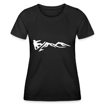 Snowboard Snowboarder - T-shirt sport Femme - noir - Devant - AI Model Female 172 light (172cm)
