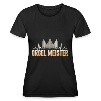 Orgel Meister Herzschlag Orgelspieler Organist - Frauen Funktions-T-Shirt - Schwarz - Vorne - AI Model Female 172 light (172cm)