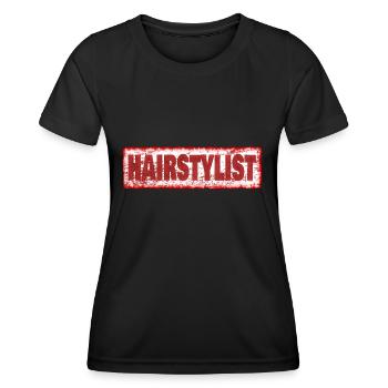 Coiffeur de profession - T-shirt sport Femme - noir - Devant - AI Model Female 172 light (172cm)