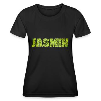 gift idea gift first name Jasmin - Women's Functional T-Shirt - black - Front - AI Model Female 172 light (172cm)