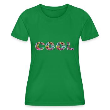 Cool Graffiti - T-shirt sport Femme - vert - Devant - AI Model Female 172 dark (172cm)
