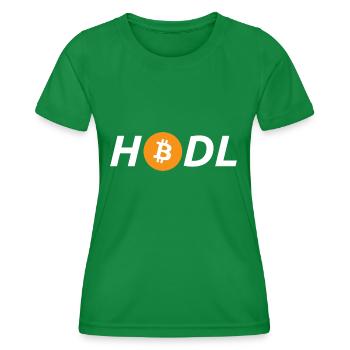 Bitcoin Satoshi Nakamoto Ethereum Krypto - Frauen Funktions-T-Shirt - Kelly Green - Vorne - AI Model Female 172 dark (172cm)