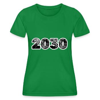 2030 - Women's Functional T-Shirt - kelly green - Front - AI Model Female 172 dark (172cm)