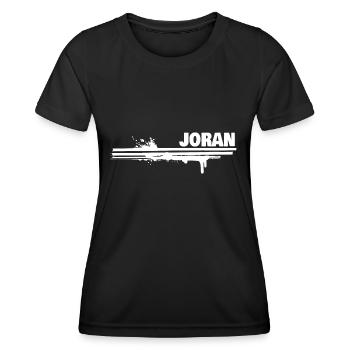 Farbklecks Joran - Frauen Funktions-T-Shirt - Schwarz - Vorne - AI Model Female 172 light (172cm)