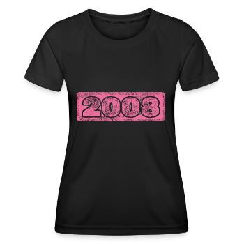 2008 2008 - Frauen Funktions-T-Shirt - Schwarz - Vorne - AI Model Female 172 light (172cm)
