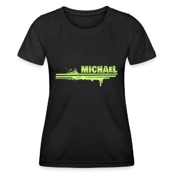 Michael - Frauen Funktions-T-Shirt - Schwarz - Vorne - AI Model Female 172 light (172cm)