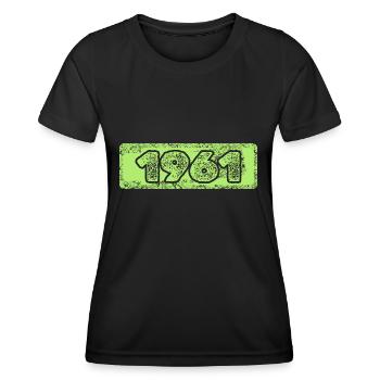 Zahl 1961 - Frauen Funktions-T-Shirt - Schwarz - Vorne - AI Model Female 172 light (172cm)
