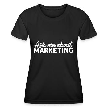 Responsable Marketing Marketing Digital Marketing - T-shirt sport Femme - noir - Devant - AI Model Female 172 light (172cm)
